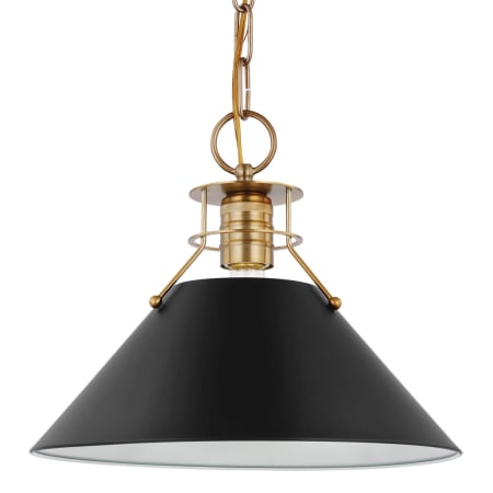 A large image of the Nuvo Lighting 60/7523 Matte Black / Burnished Brass