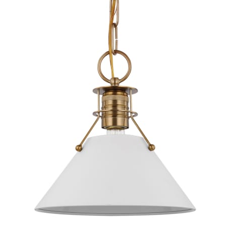 A large image of the Nuvo Lighting 60/7525 Matte White / Burnished Brass