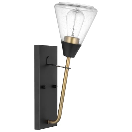 A large image of the Nuvo Lighting 60/7681 Matte Black / Natural Brass