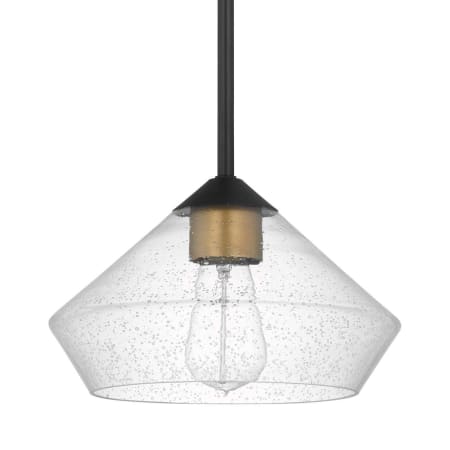 A large image of the Nuvo Lighting 60/7682 Matte Black / Natural Brass