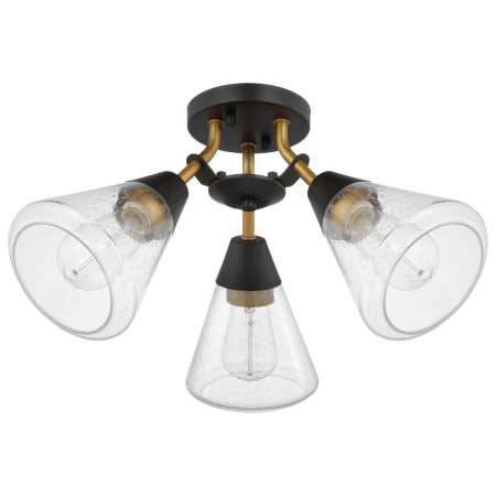 A large image of the Nuvo Lighting 60/7684 Matte Black / Natural Brass