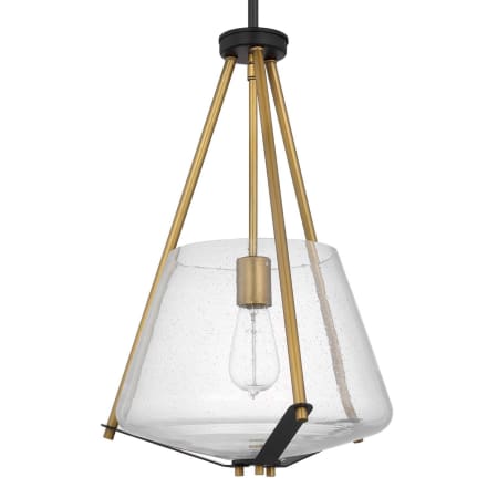 A large image of the Nuvo Lighting 60/7687 Matte Black / Natural Brass