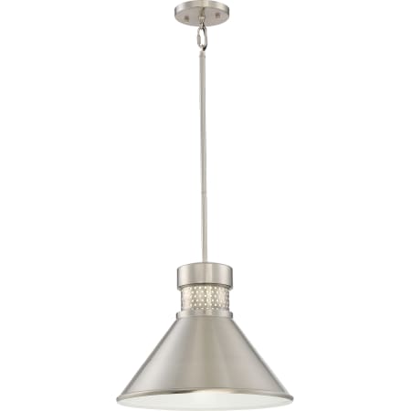 A large image of the Nuvo Lighting 62/852 Brushed Nickel / White Accent