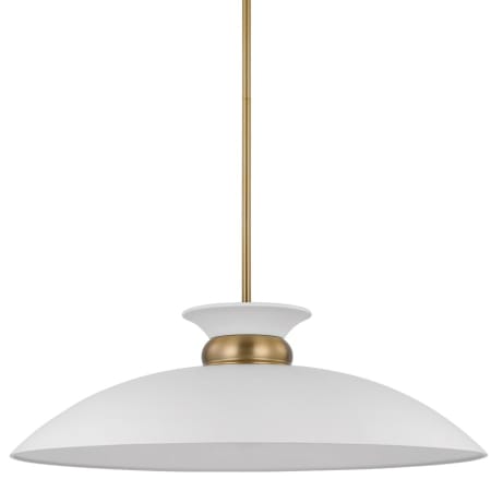 A large image of the Nuvo Lighting 60/7462 Matte White / Burnished Brass
