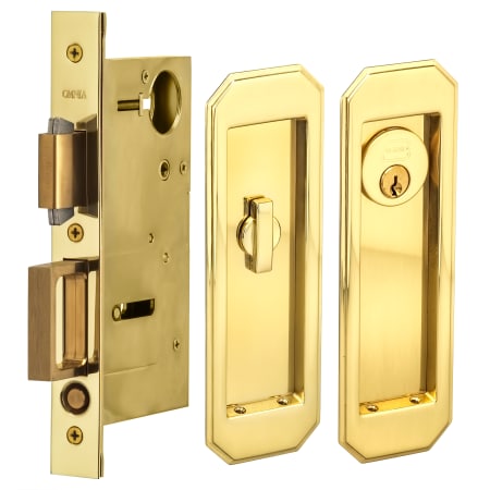 A large image of the Omnia 7039/A Lacquered Polished Brass
