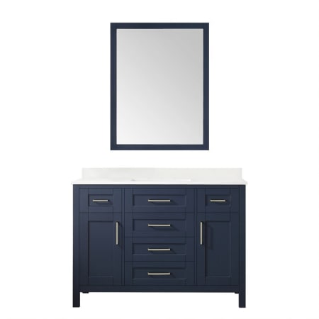 A large image of the Ove Decors Tahoe 48 Midnight Blue / Cultured Marble