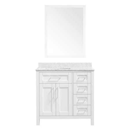 A large image of the Ove Decors Tahoe 36 White / Cultured Marble Top
