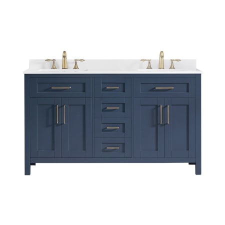 A large image of the Ove Decors 15VVA-TAHO60 Midnight Blue / Cultured Marble Top
