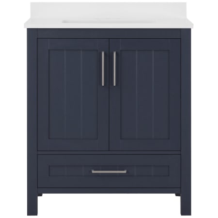 A large image of the Ove Decors Kansas 30 Midnight Blue / Cultured Marble Top