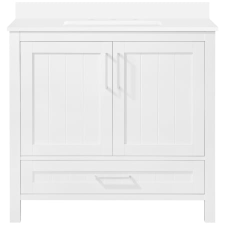 A large image of the Ove Decors Kansas 36 White / Cultured Marble Top