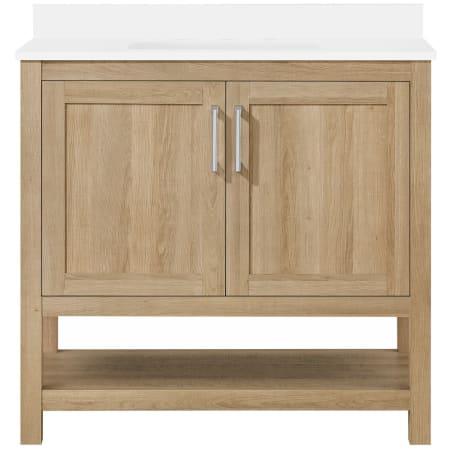 A large image of the Ove Decors Vegas 36 White Oak / Cultured Marble Top