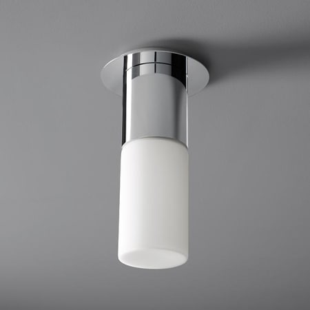 A large image of the Oxygen Lighting 3-309 Polished Chrome / Matte Opal Glass