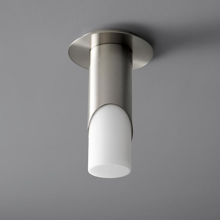 A large image of the Oxygen Lighting 3-353 Satin Nickel / Matte Opal Glass