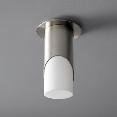 A large image of the Oxygen Lighting 3-354 Satin Nickel / Matte White Acrylic