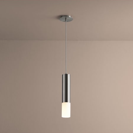 A large image of the Oxygen Lighting 3-654 Satin Nickel / Matte Opal Shade