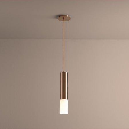 A large image of the Oxygen Lighting 3-654 Satin Copper / Matte Opal Shade