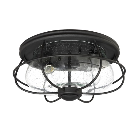 Park Harbor Phel5003blk Black Back Creek 2 Light 15 Wide Outdoor Flush Mount Ceiling Fixture