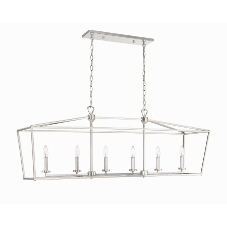 Park Harbor Phpl6488pn Polished Nickel Hillpoint 6 Light 48 Wide Chandelier Lightingdirect Com - Park Harbor Hillpoint Pendant