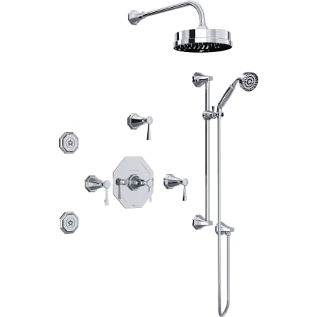 A large image of the Perrin and Rowe Deco Body Sprays Thermo Polished Chrome