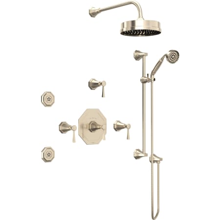 A large image of the Perrin and Rowe Deco Body Sprays Thermo Satin Nickel