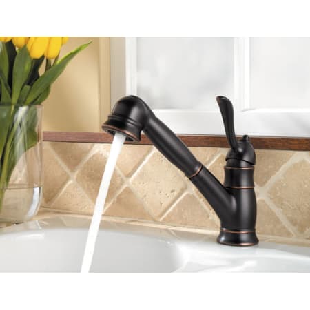 Fired Copper Finish Price Pfister Wilmington Pull Out Kitchen Faucet 