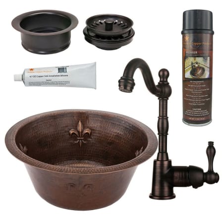 A large image of the Premier Copper Products BSP4_BR16FDB3-G Oil Rubbed Bronze