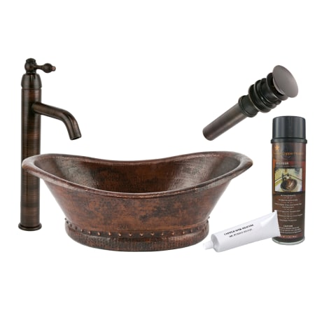 Premier Copper S Bsp1 Vbt20db Oil Rubbed Bronze 20 Vessel Sink With Tru Faucet Pop Up Drain Assembly Silicone Caulk And Wax Cleaner Faucetdirect Com Copper Vessel Sink, How To Clean Copper Bathroom Fixtures