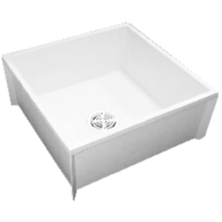Proflo Pfmb2424s White 24 X Floor Mounted Mop Service Sink With A Large Image Of The Proflo Pfmb2424s White