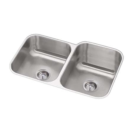 Proflo Pfuc907r Stainless Steel 31 3 4 Double Basin Right Hand A Large Image Of The Proflo Pfuc907r Stainless Steel