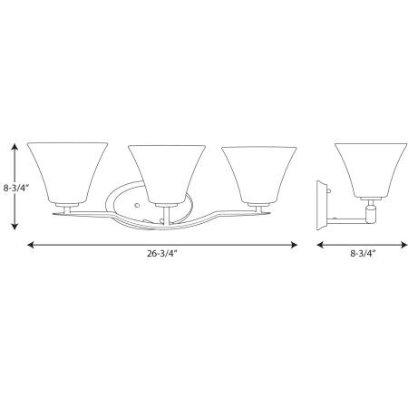 A large image of the Progress Lighting P2006-09 Line Drawing