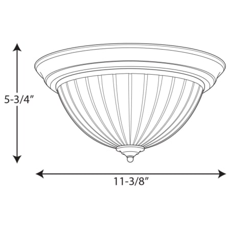 A large image of the Progress Lighting P2304-LED Line Drawing