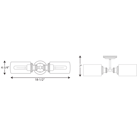 A large image of the Progress Lighting P2809 Line Drawing