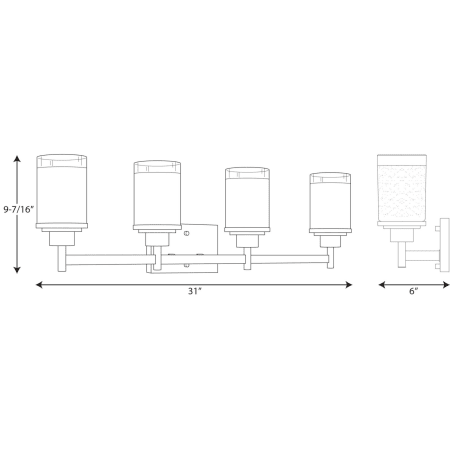 A large image of the Progress Lighting P2998 Line Drawing