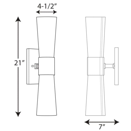 A large image of the Progress Lighting P300062 Line Drawing