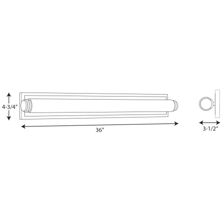 A large image of the Progress Lighting P300094-30 Line Drawing