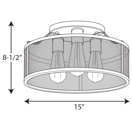 A large image of the Progress Lighting P3452 Line Drawing