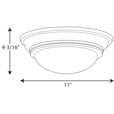 A large image of the Progress Lighting P350051-LED Line Drawing