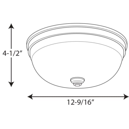 A large image of the Progress Lighting P350052-LED Line Drawing