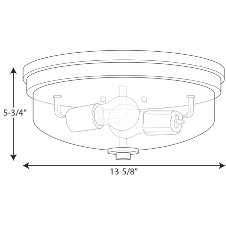 A large image of the Progress Lighting P350121 Line Drawing