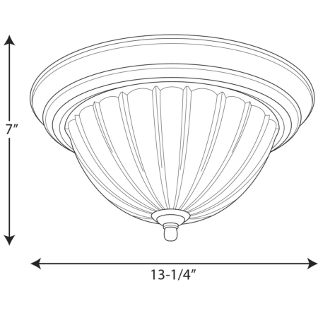 A large image of the Progress Lighting P3703 Line Drawing