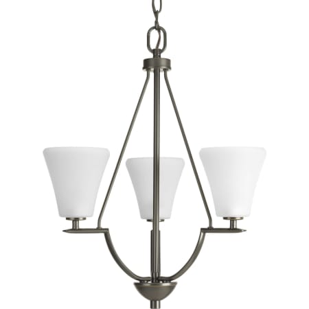 A large image of the Progress Lighting P3821 Antique Bronze with White Glass