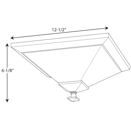 A large image of the Progress Lighting P3854 Line Drawing