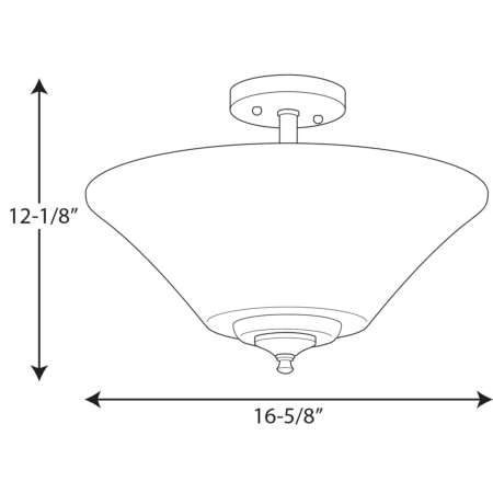A large image of the Progress Lighting P3864 Line Drawing