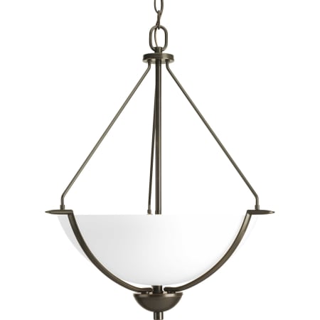 A large image of the Progress Lighting P3912 Antique Bronze with White Glass