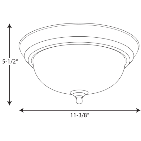 A large image of the Progress Lighting P3924 Line Drawing