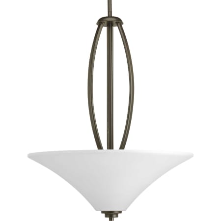 A large image of the Progress Lighting P3951 Antique Bronze with White Glass