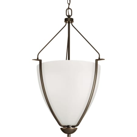 A large image of the Progress Lighting P3969 Antique Bronze with White Glass