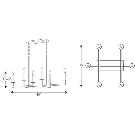 A large image of the Progress Lighting P400114 Line Drawing