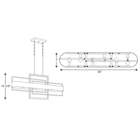 A large image of the Progress Lighting P400170 Line Drawing