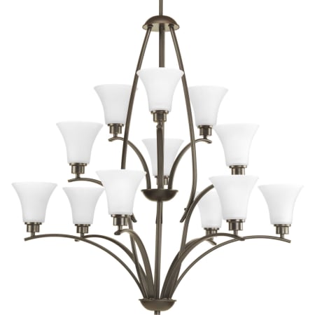 A large image of the Progress Lighting P4497 Antique Bronze with White Glass